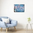 thumbnail image 4 of Wall Art Decor Flower Artworks For Bathroom Bedroom Magnolia Canvas Wall Decor Blue And Pink Flower Oil Painting Modern Home Decoration 12"X16", 4 of 6