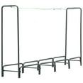 thumbnail image 4 of vidaXL Firewood Rack with Base Black Steel Organizer Log Holder Multi Sizes, 4 of 109