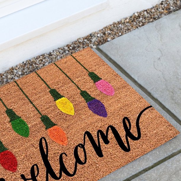 Alfombrilla de suelo de gnomo con estampado de muñeca sin rostro felpudo antideslizante de bienvenida para el hogar (C) JShteea Libre de BPA