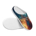 thumbnail image 3 of Wukai Celestial Stag Cosmic Glow Print Women's Indoor Bedroom Slipper Slip On Shoes, Unisex House Shoes with Anti-Skid Sole for Men, Gift for Women Men-11, 3 of 7