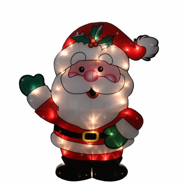 Northlight Seasonal 31740177 Lighted Shimmering Santa Claus Outdoor ...