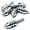 Silver, variant on Krator Spiked Motorcycle Windscreen Fairing Bolts Compatible with Suzuki, Honda, Yamaha, Kawasaki, Ducati, Harley Davidson