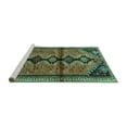 thumbnail image 2 of Ahgly Company Machine Washable Indoor Square Persian Turquoise Blue Traditional Area Rugs, 3' Square, 2 of 4