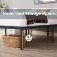 thumbnail image 4 of VECELO 16" Full Size Metal Platform Bed Frame, Heavy Duty Steel Slat/Mattress Foundation, No Box Spring Needed, Black, 4 of 8