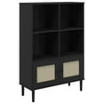 thumbnail image 2 of vidaXL Bookcase Bookshelf Storage Cabinet SENJA Rattan Look Solid Wood Pine, 2 of 24