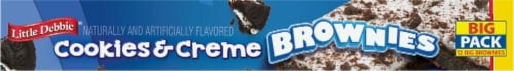 2X - Little Debbie Cookies & Creme Brownie Snack Cake 11.98 oz