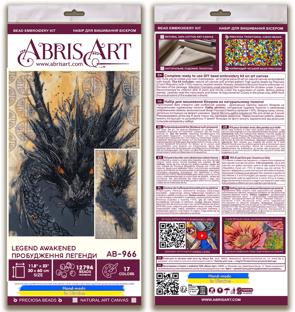Bead Embroidery Kit - Legend awakened AB-966