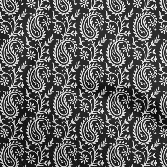 oneOone Viscose Chiffon Black Fabric Block Quilting Supplies Print Sewing Fabric By The Yard 42 Inch Wide