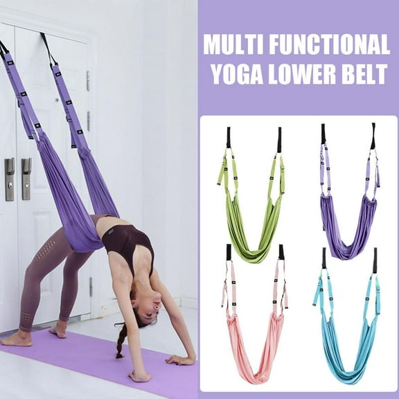 QHUDLV Adjustable Aerial Yoga Strap Swing Stretching Strap Gravity Yoga Belts Flexibility Inversion Gym