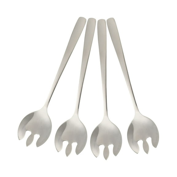 Stainless Steel Salad Fork Tableware Metal Serving Sporks Forks Long Handle 304 Pcs