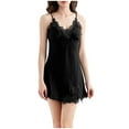thumbnail image 2 of Wyongtao Women's Sleeveless Nightgown Full Slip Soft Nightshirt Sleep Dress Chemise Sleepwear Lounge Dresses,Black XXL, 2 of 4