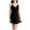 Black, variant on Women's Satin Nightgown V-Neck Lace Sleepwear Soft for Women Spaghetti Straps Short Slip Nightdress