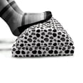 thumbnail image 5 of Cow Print Foot Rest, Black and White Striped Dots with Abstract Style Farm Animal Hide Agriculture, Non-Slip Backing Adjustable Ergonomic Memory Foam Leg Support for Office, Black White, by Ambesonne, 5 of 5