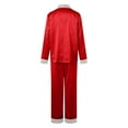 thumbnail image 3 of mgoYE Family Christmas Pajamas Sets Silk Xmas Pjs Matching Sets Soft Sleepwear for Mens Womens Adults Kids(Red,L), 3 of 7