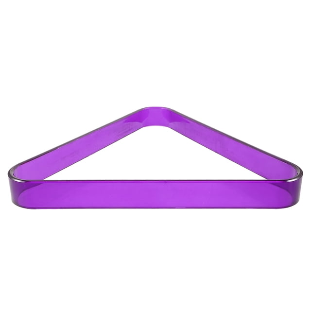 YSNOOWE Purple Billiard Triangle Rack for Pool Tables with Durable Plastic Frame and Neat Ball Storage