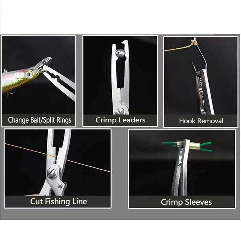 Stainless Steel Fishing Pliers Fishing Line Scissors Cutter Multifunctional  Bag High Quality Plier Fishing lip grips with Rope