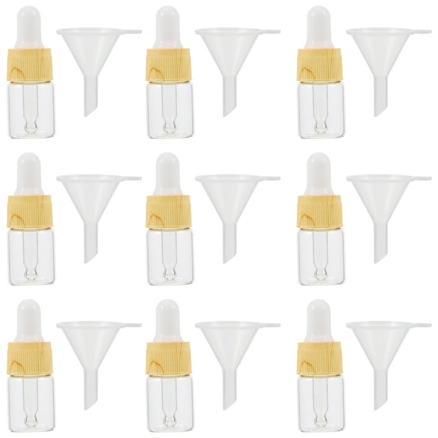 MasteelfCA 20 Pcs Flacon Compte-Gouttes Rechargeable pour Huiles Essentielles 5ml Flacons Distributeurs Vides Entonnoirs