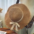 thumbnail image 2 of iHPH7 Beach Hats for Women Bucket Hats for Woman Wide Brim Sun Hat Straw Beach Hat Beach Bucket Hats for Women, Coffee M, 2 of 4
