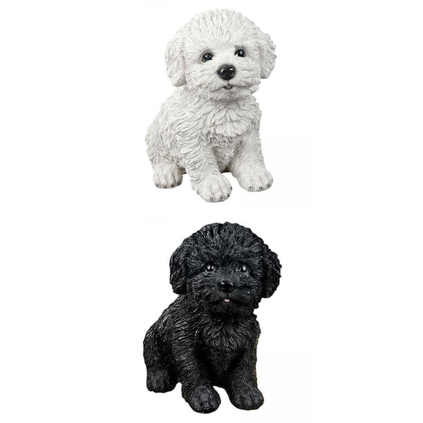 2 de perro, estatua de Animal, colección de manualidades, adornos de escritorio para dormitorio Sunnimix estatua estatuilla