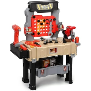 Black & Decker And Kids Workbench and Six pc. Wooden Tool Set for