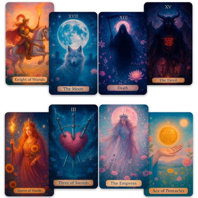 Cartas de tarot CRAFTERIAN Enchanted Gate 78 cartas con guía