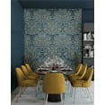 thumbnail image 3 of NextWall  Victorian Garden Floral Peel and Stick Wallpaper 20.9 in. W x 18 ft. L - Aegean Blue & Warm Stone, 3 of 7