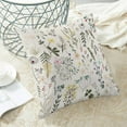 thumbnail image 6 of Spring Floral Pillow Covers 20x20 Set of 2 Sage Green Herb Wildflower Botanical Plant Throw Pillow Cover Spring Decor Pillowcase Vintage Farmhouse Linen Cushion Cover for Home Sofa Outdoor, 6 of 6
