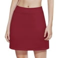 thumbnail image 7 of ZQUUVOU Girls Color Block Skort Faux 2 Piece A Line Tennis Skirts High Waist Loose Athletic Skirt Street Style Play Burgundy, 7 of 7