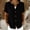 Black, variant on Women's V-Neck Short Sleeve Top, Linen Button Up Shirt Jacket with Soft Polyester Fabric, Casual Blouse for Spring Summer Fall Daily Wear, 2026 Limited-time Offer