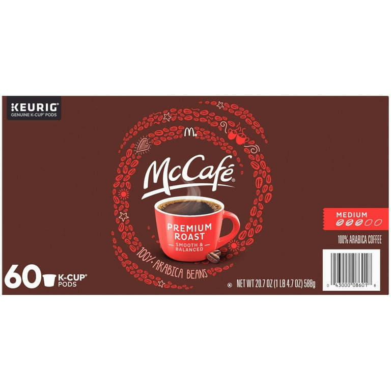 McCafe Premium Roast Medium Coffee K-Cup Pods, 60 ct - 20.64 oz Box 
