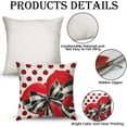 thumbnail image 6 of Bow Decoration Heart Pillow Pillowcase Sofa Decoration, Valentines Day Pillow Cover 18x18 Inch Set of 2, Red Heart Pillow, Red Pillows for Wedding Home Decoration Polka Dot Bow Romantic Decor, 6 of 6