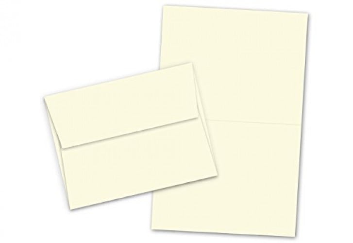 blank cream color folding greeting card sets card size 4 1 4 x 5 1 2 inches when folded 50 cards 50 envelopes response cards size