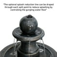 thumbnail image 3 of 45.2inches High Outdoor Water Fountain, Concrete Outdoor Waterfall Fountain with Pump for Yard Garden Patio Backyard Deck Relaxation Decor - Black, 3 of 9