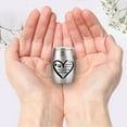 thumbnail image 4 of 1 Pc 1.57 inch(4cm) Small Keepsake Urns Pet Ashes Stainless Steel Cremation Urn I Will Meet You at The Rainbow Bridge Funeral Urn with Pouch Heart Memorial Urn for Cat Dog Ashes, 4 of 7