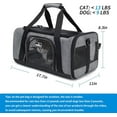thumbnail image 2 of TSA Approved Pet Carrier for Small Cats Dogs, 5 Mesh Windows, 3 Entrances, Locking Zippers, Padded Strap, 2 of 7