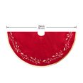 thumbnail image 3 of Qonioi Red Leaf Tree Skirt, 48 Inch Christmas Tree Base Cover for Holiday Arrangement, Festive Tree Mat, 3 of 7