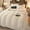Ivory White, variant on TOPCHANCES Thicken Three Layers Folder Cotton Quilt, Flannel Quilted Plum Blossom Coverlet Throw Blanket (Deep Blue, 79*90 inch)