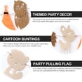 thumbnail image 4 of FOMIYES 2Pcs Assorted Color Linen Birthday ng Flags with Jungle Animal Theme Party Decoration, 4 of 7