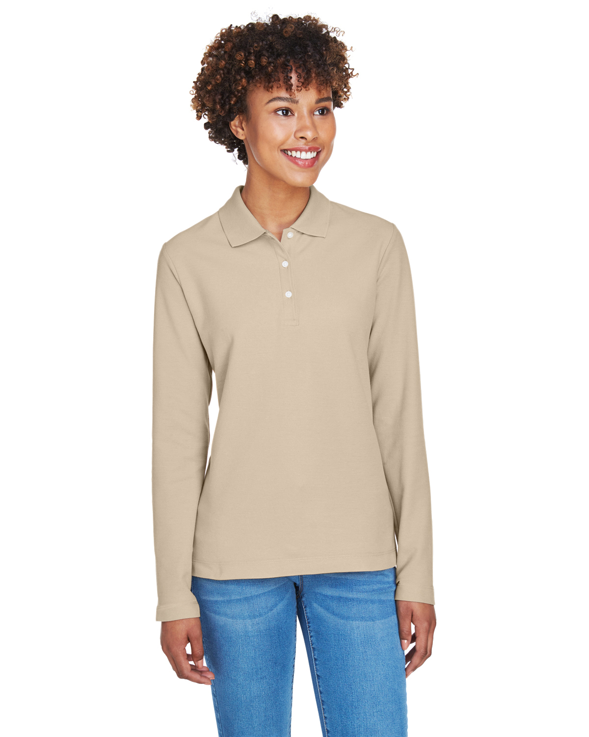 long sleeve womens polos