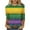 02-Purple-B, variant on Ecqkame Mardi Gras Shirts For Women Carnival Graphic Print 3/4 Sleeve Round Neck Party Tops Casual Loose Blouses Purple XL