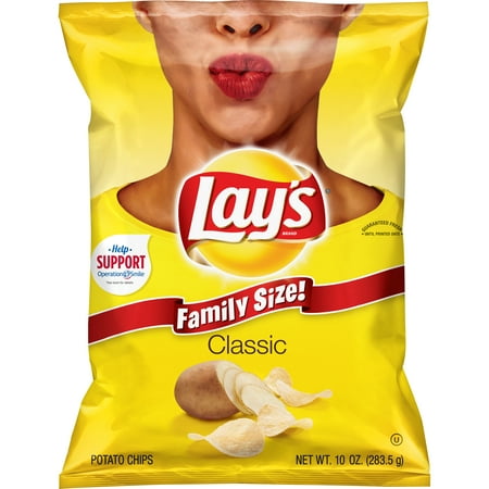Lay's Classic Potato Chips, 10 oz. Bag - Walmart.com