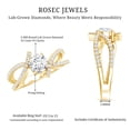 thumbnail image 5 of Rosec Jewels Lab Grown Diamond 1 Carat Engagement Ring, EF-VS Quality - Ideal For Gift, 14K Yellow Gold, US 3.50, 5 of 8