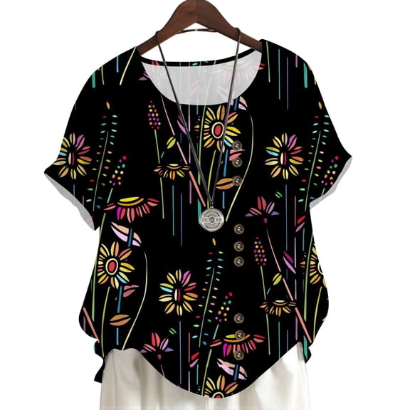 CLOOCL Harajuku Women Blouse Floral 3D Printed T-Shirts Casual Tops Plus Size