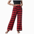 thumbnail image 3 of UAYOTSE Girls Plaid Pajama Pants Kids Soft Elastic Waist Lounge Bottoms with Pockets Casual Sleepwear,Sizes 9-10 Years, 3 of 9