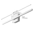 thumbnail image 4 of JONATHAN Y Vara 28" Modern Minimalist Linear Indoor/Outdoor IP65 Waterproof Metal 350-Degree Rotatable Dimmable Integrated LED Wall Sconce, Silver, 4 of 9