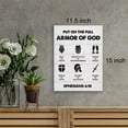thumbnail image 2 of Christian Canvas Wall Art Framed Put on the Full Armor of God Bible Poster Print Canvas Painting Picture Sign Home Decoration 12"x15" Ready to Hang, 2 of 5