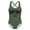Army Green, variant on Kids Girls' UPF 50+ Stretch Crisscross Back 1 Piece Swimsuit Green Bathing For Girls Summer Beach Pool 9-10 Years
