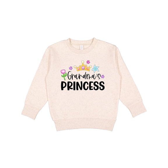 Inktastic Grandma's Princess Crown and Flowers Toddler Sweatshirt