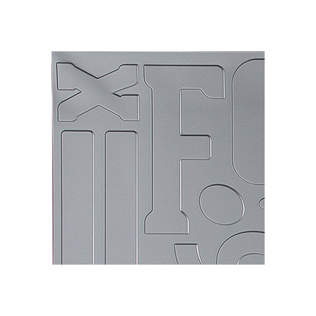 FASÄDE Easy Installation Alphabet Argent Silver Wall Panel Sample (12" X 12" Sample)