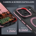 thumbnail image 4 of VENINGO Magnetic Phone Case for iPhone 17 Pro Max 6.9" Compatible with Mag-safe,Translucent Matte Shockproof Scratch Resistant iPhone 17 Pro Max Case，Pink, 4 of 8
